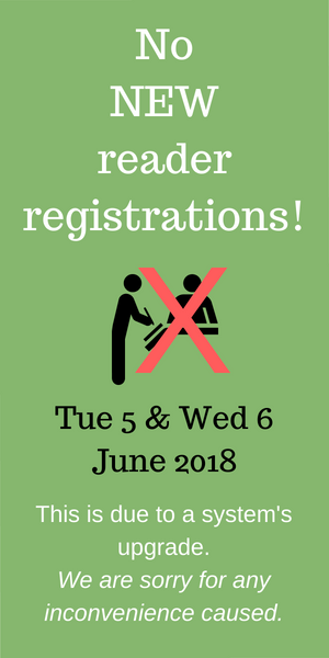 No NEW reader registrations (5 & 6 June 2018)