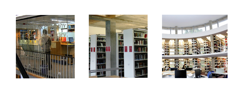 English Faculty Library, Casimir Lewy Library (Philosophy), Divinity Library (all at Uni. of Cambridge)