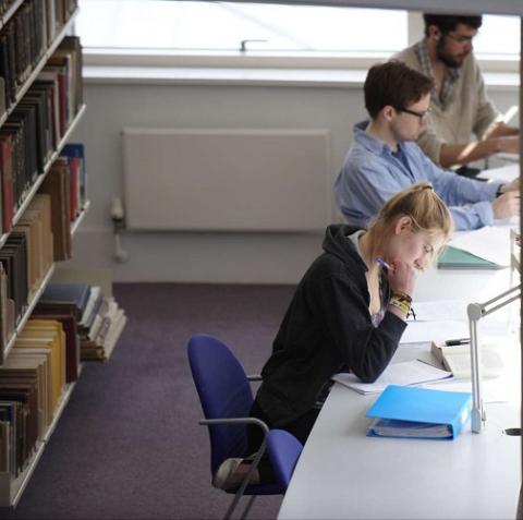 Readers in the Divinity Library, unknown photographer