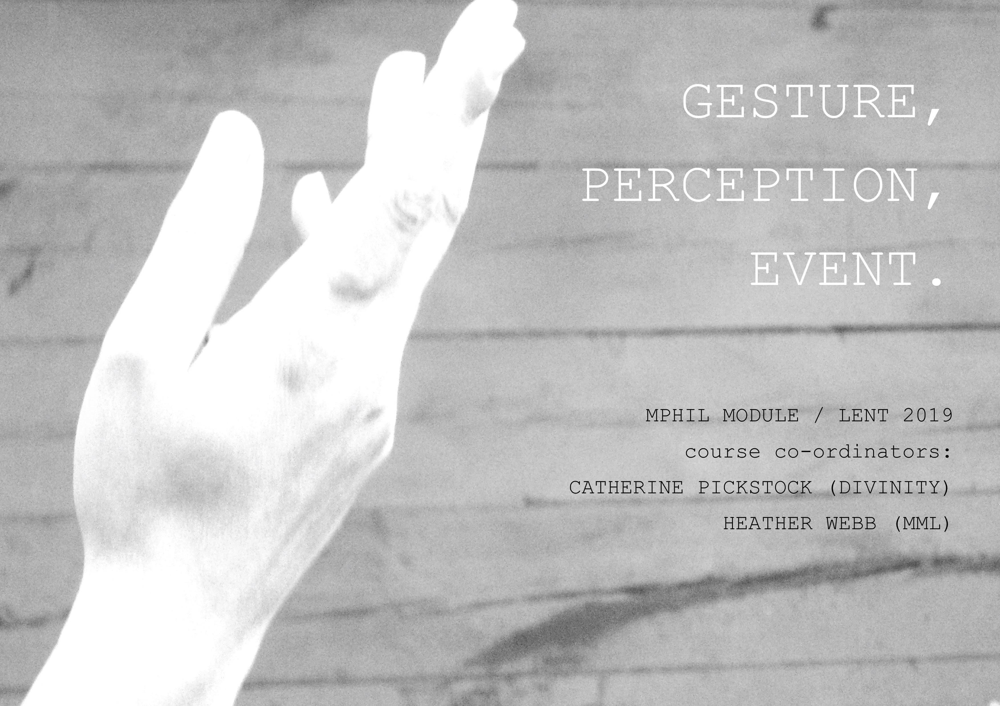 Gesture, Perception, Event