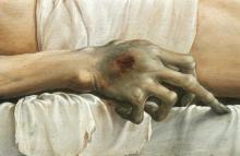 Hans Holbein, Detail of The Body of the Dead Christ in the Tomb