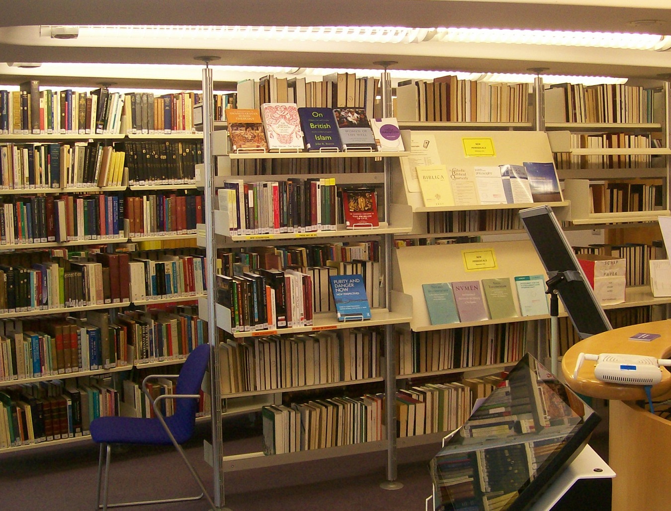 New Acquisitions Shelves New Acquisitions Shelves, Divinity Library.