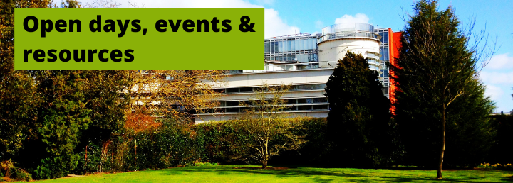 There are lots of different ways to get to know us Open Days events and resources