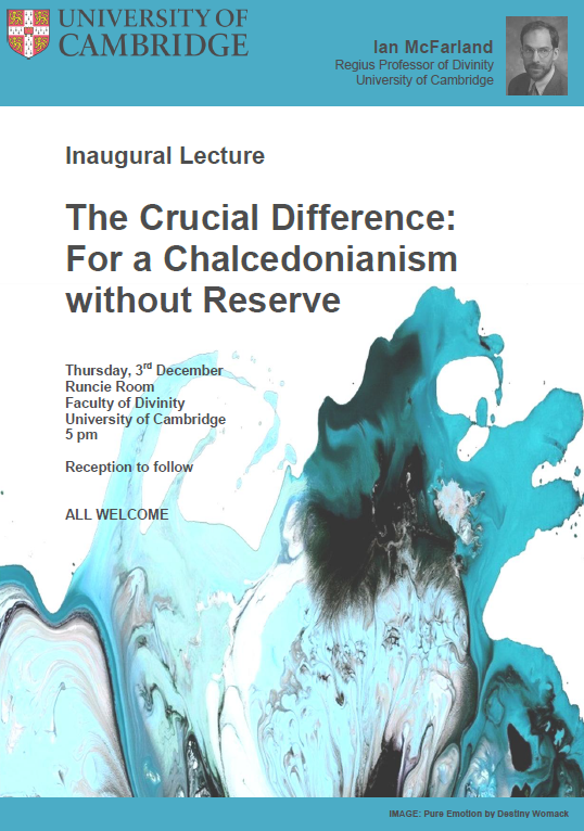 Ian McFarland's Inaugural Lecture