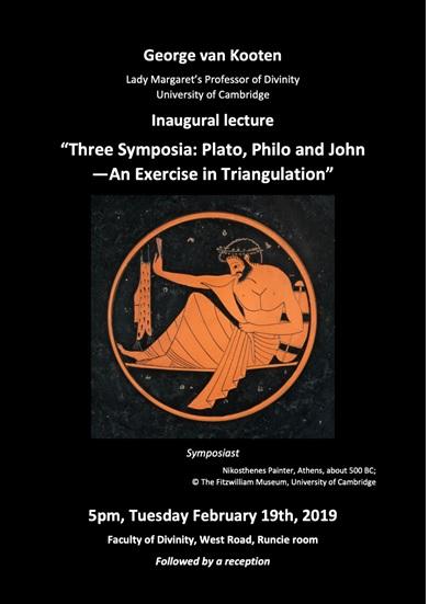 Inaugural lecture of the new Lady Margaret's Professor in Divinity, George van Kooten