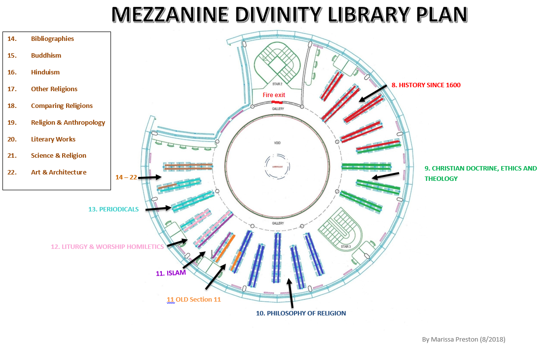 Divinity Library, floor plan, mezzanine