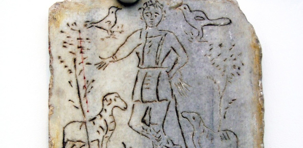 Early Christian gravestone, Jesus the Shepherd, Walter Parenteau (Flickr)