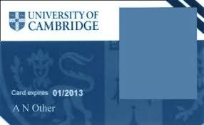 University of Cambridge card